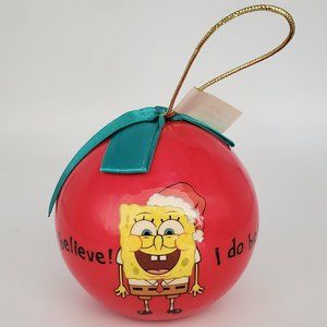 NWT LICENSED SPONGE BOB CHRISTMAS ORNAMENT BALL